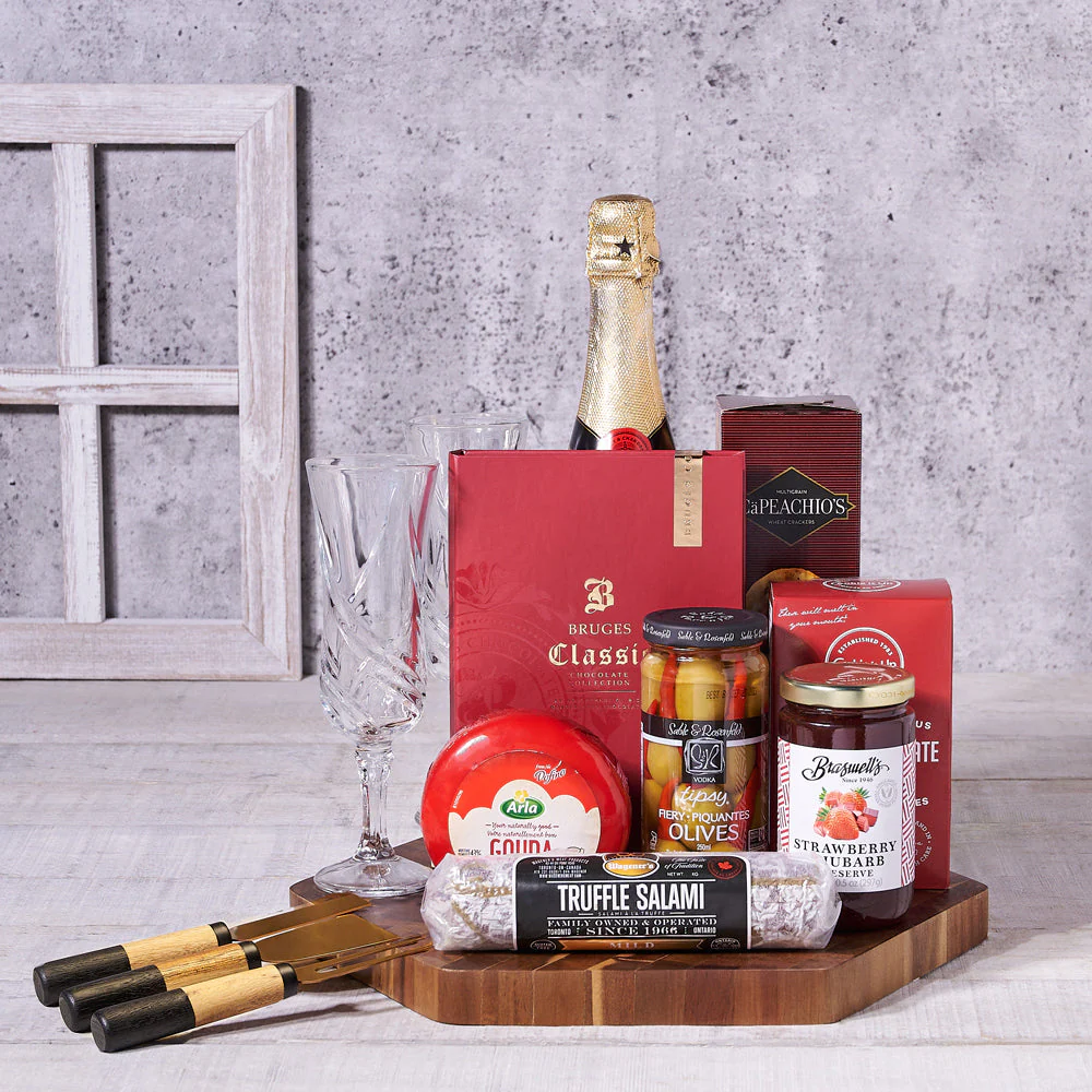 Charcuterie & Champagne Party Gift Basket