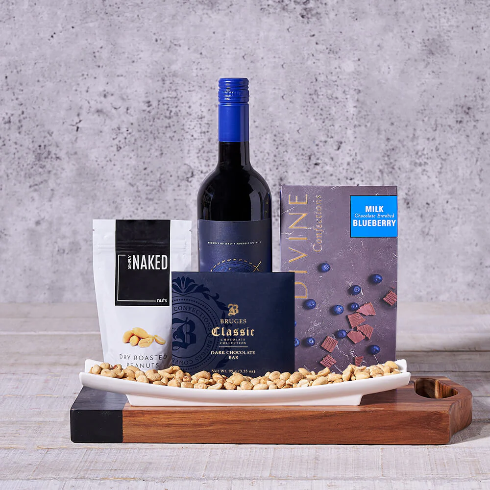 Chocolate, Nuts & Wine Gift Set