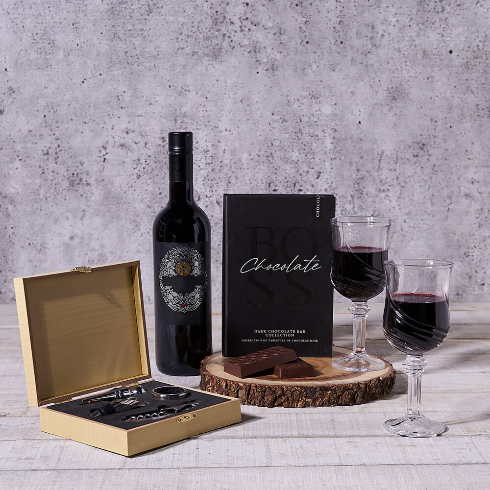 Chocolate & Wine Treat Gift Set