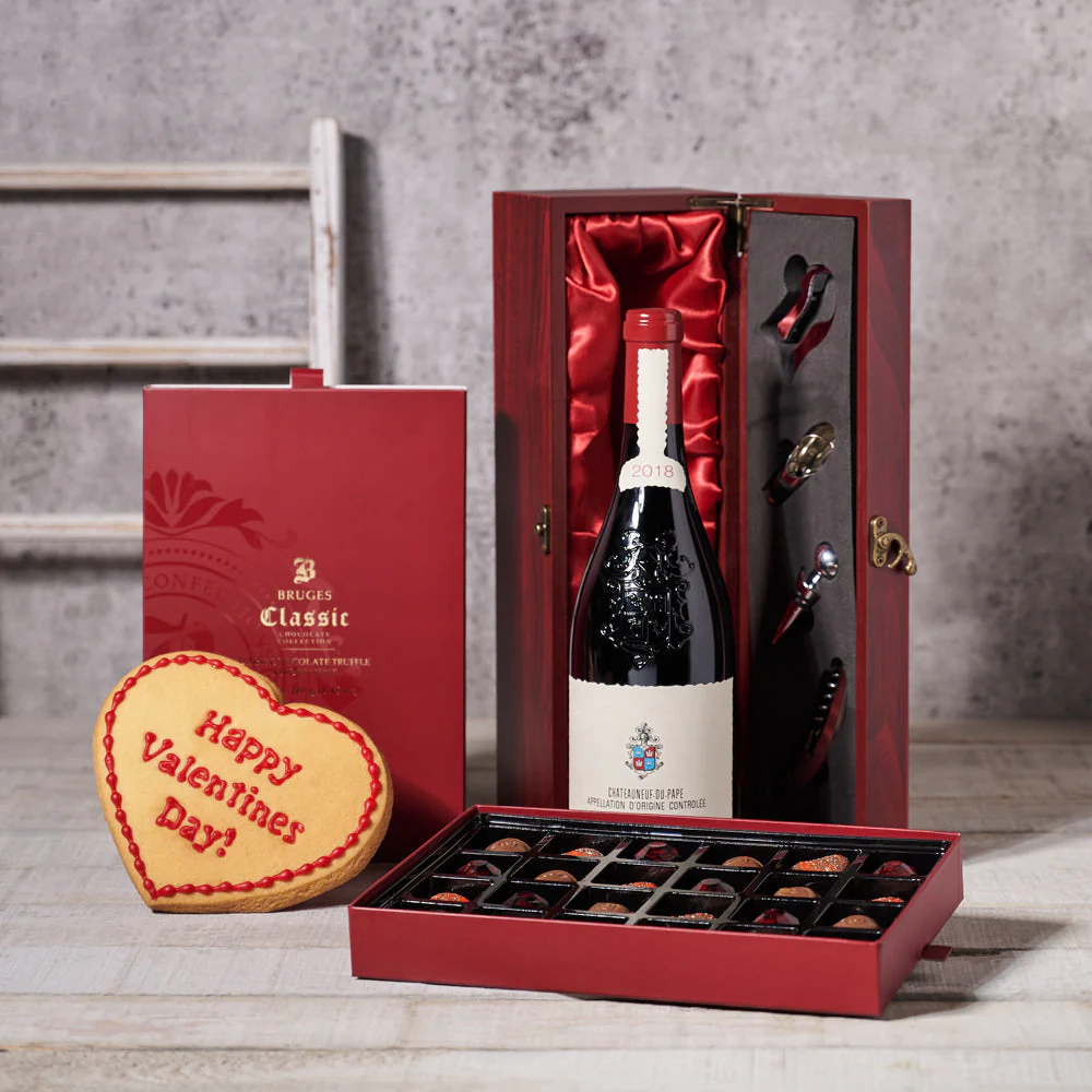 Chocolate & Wine Valentine's Day Basket