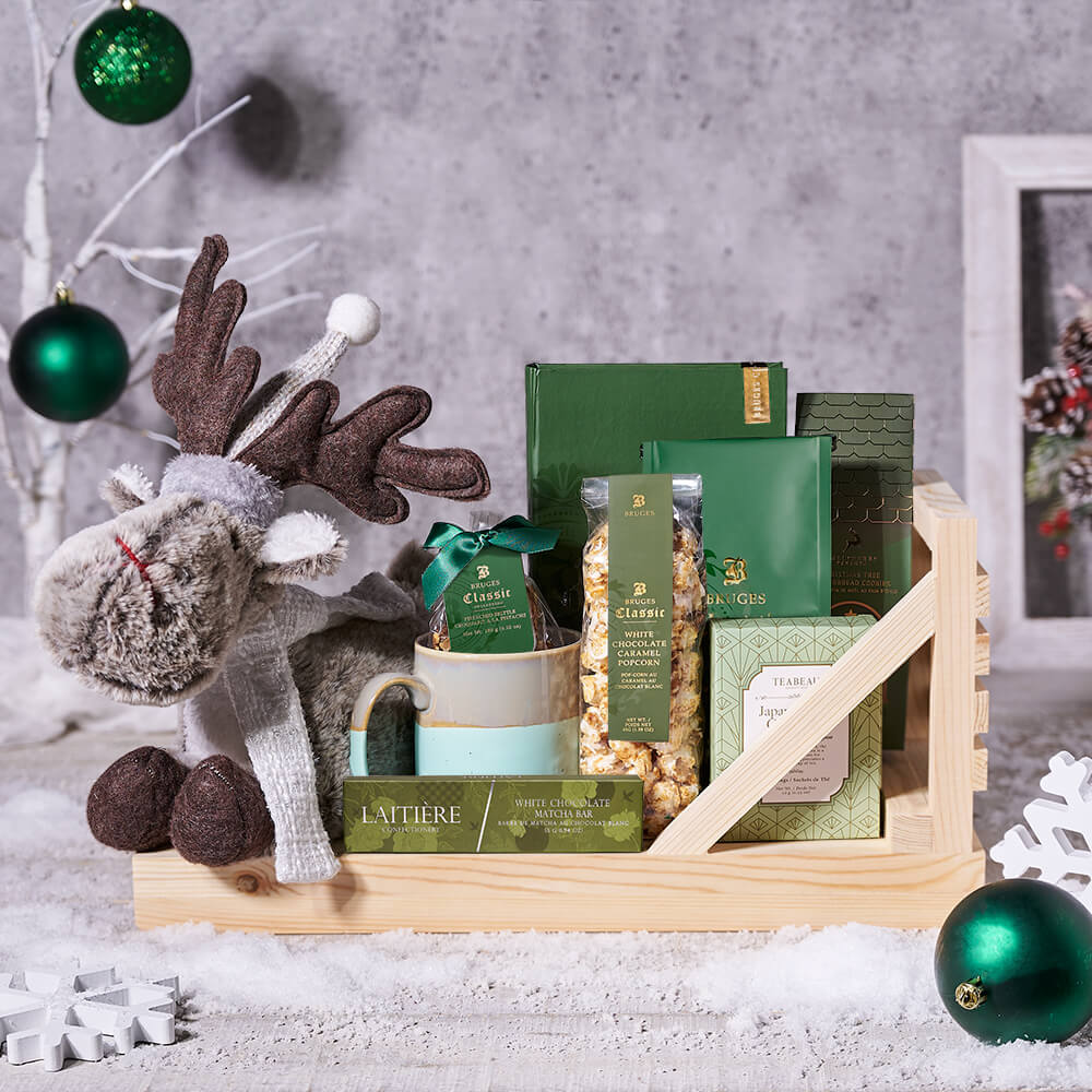 Christmas Tea & Cookies Gift Basket
