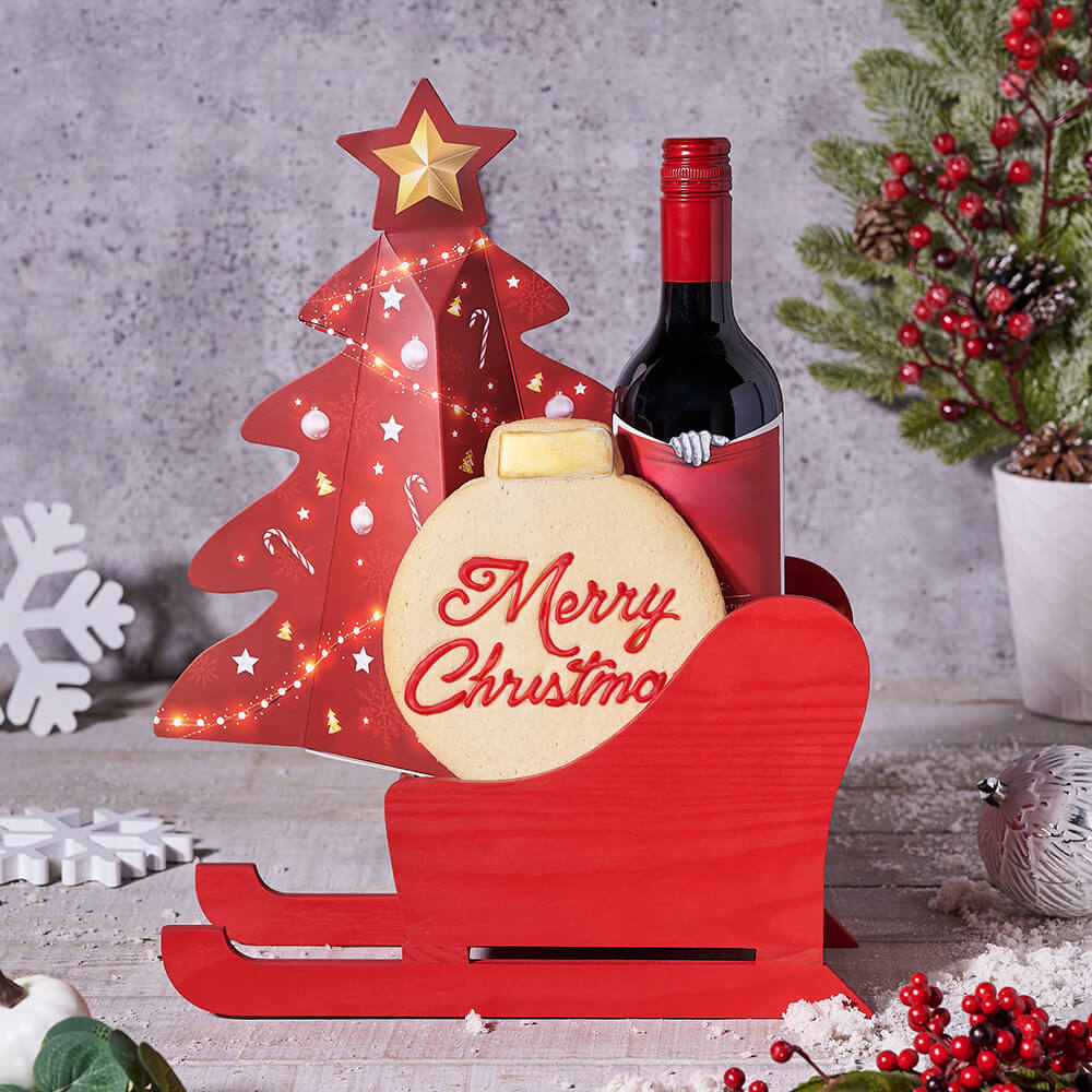 Christmas Wine & Chocolate Gift Sleigh