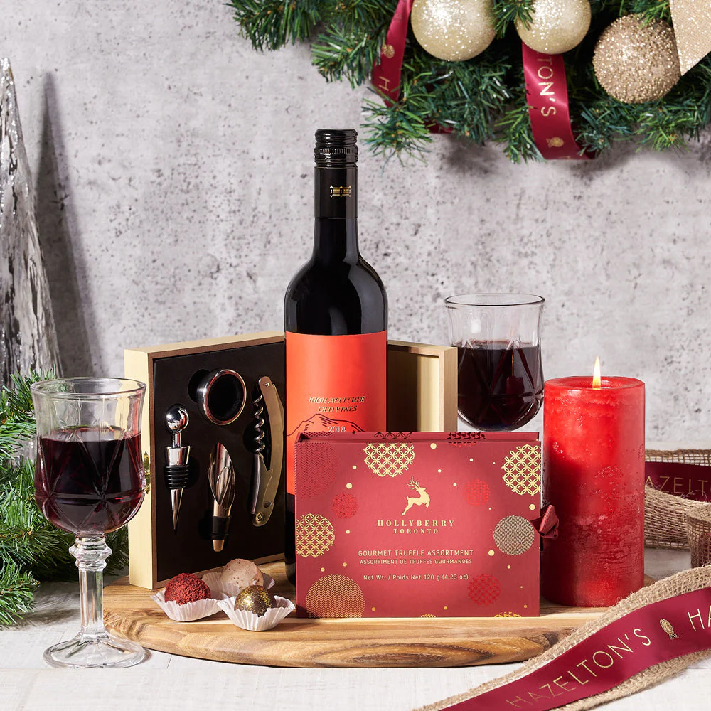 Holiday Wine Lover's Gift Basket