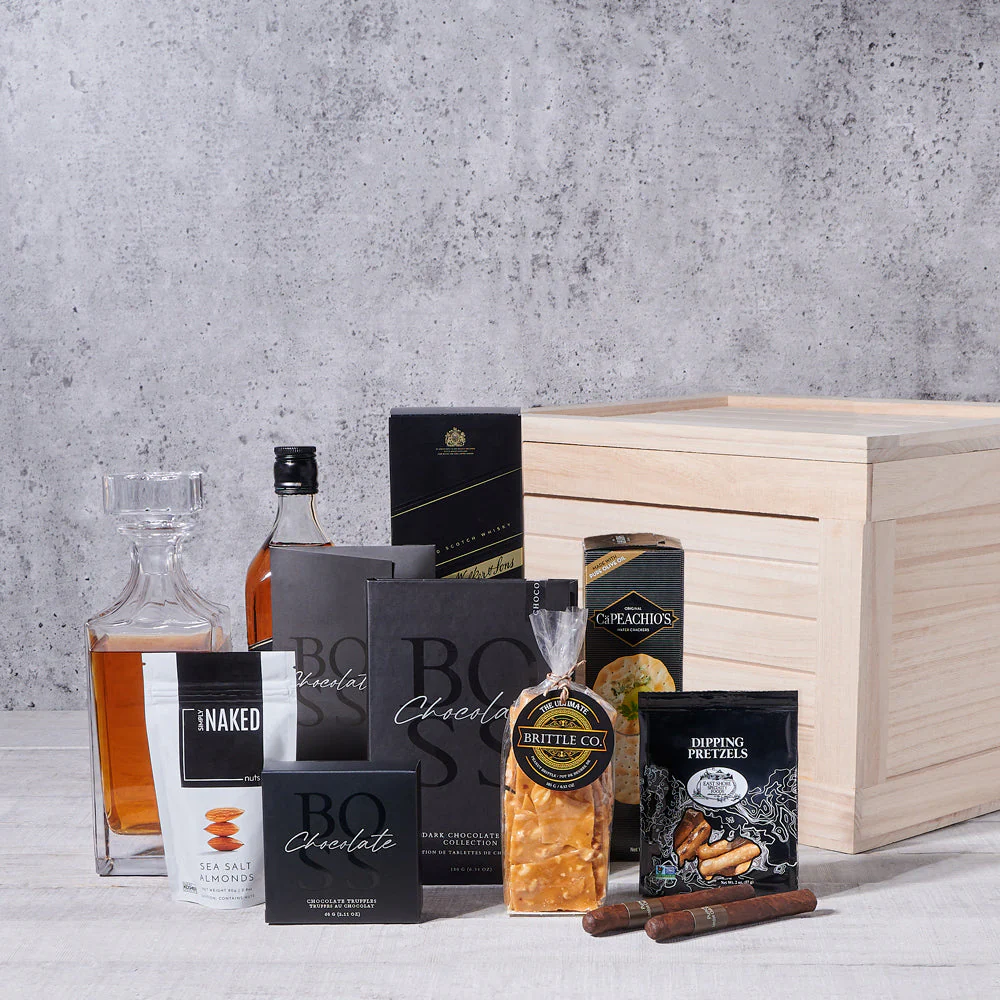 Liquor Lover's Decanter & Treats Crate