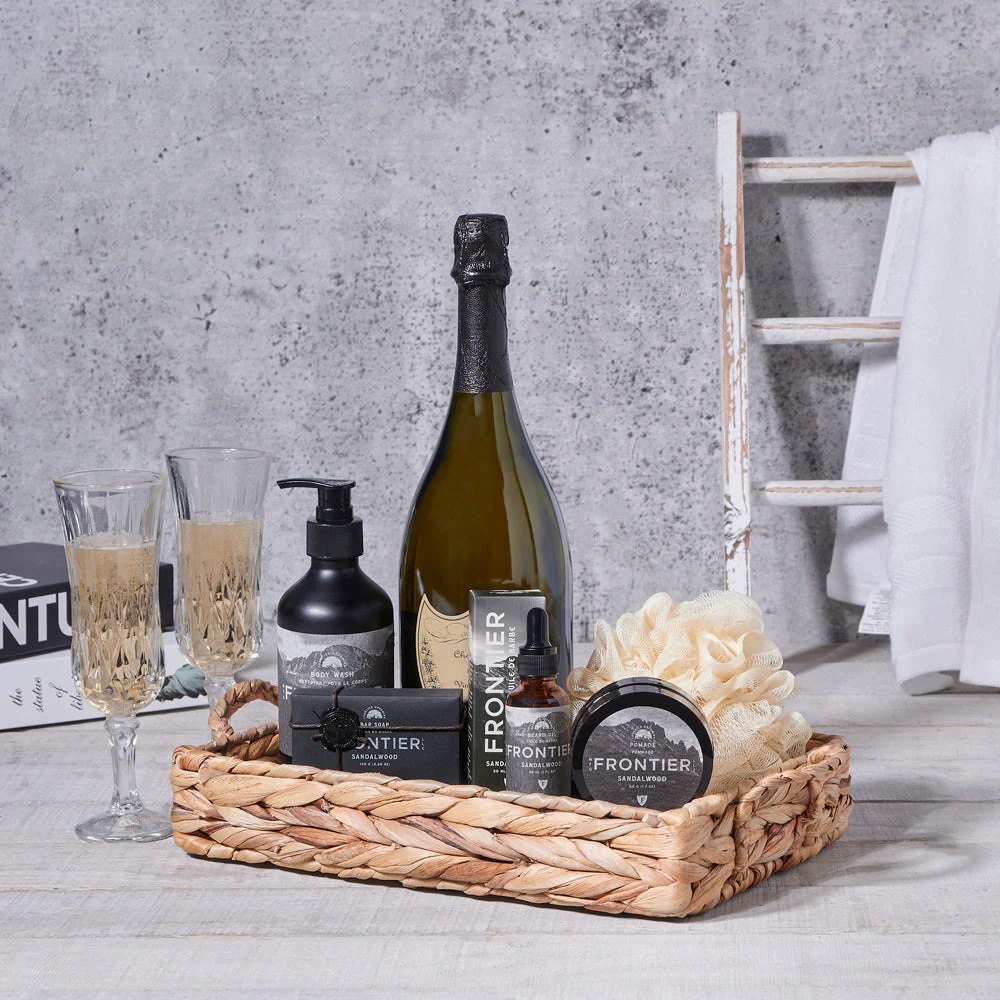 Men's Spa Gift Tray & Champagne