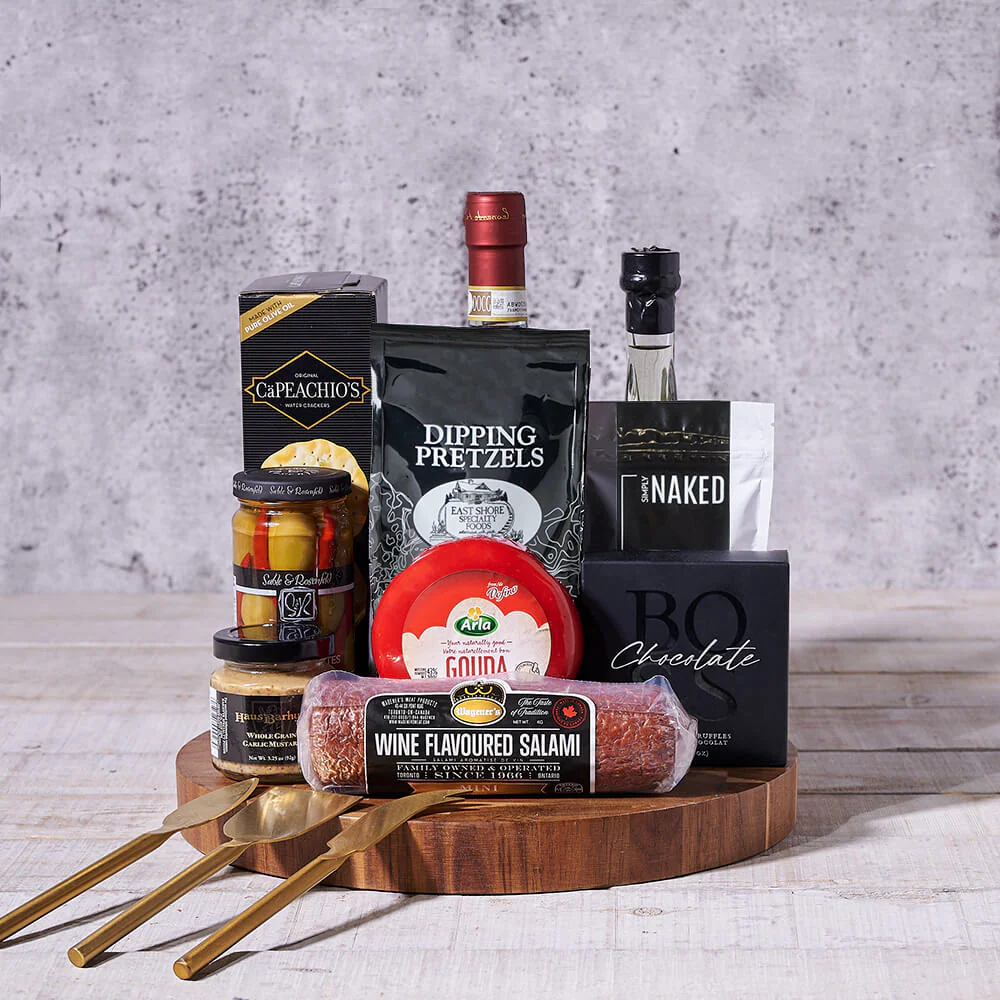 Rustic Wine & Cheese Gift Basket