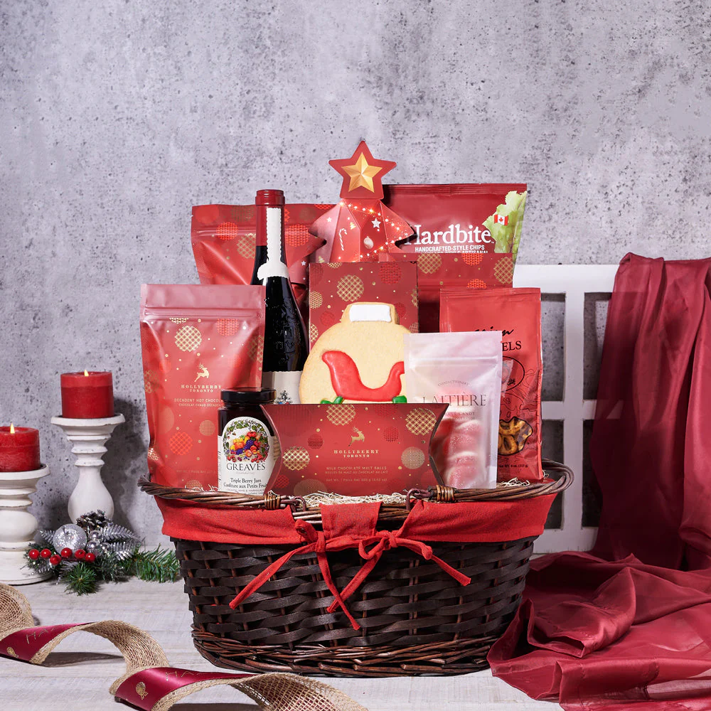 Under The Christmas Tree Wine Gift Basket