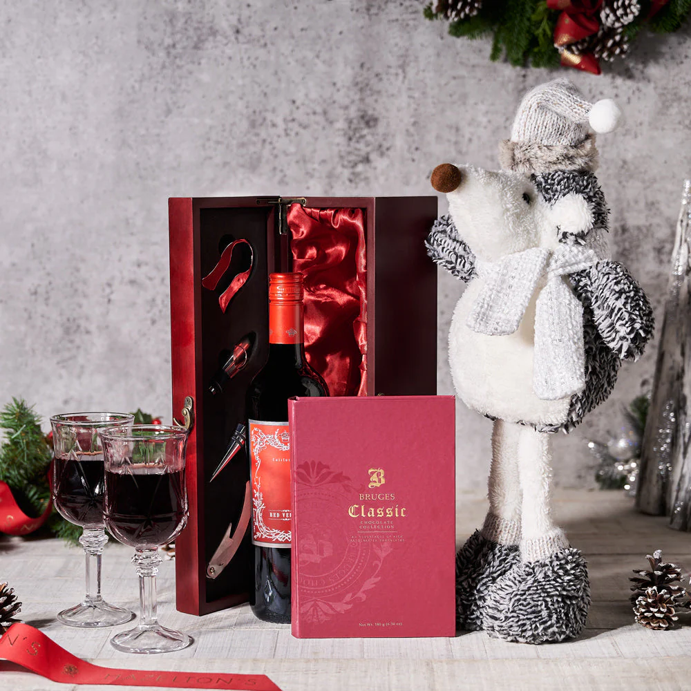 Winter Wine & Chocolate Holiday Gift Set